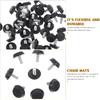 DOITOOL 100pcs Table and Chair Mats Black Metal Table Legs Leveling Feet Screw in Furniture Feet Levelers Furniture Levelers Leveling Screws