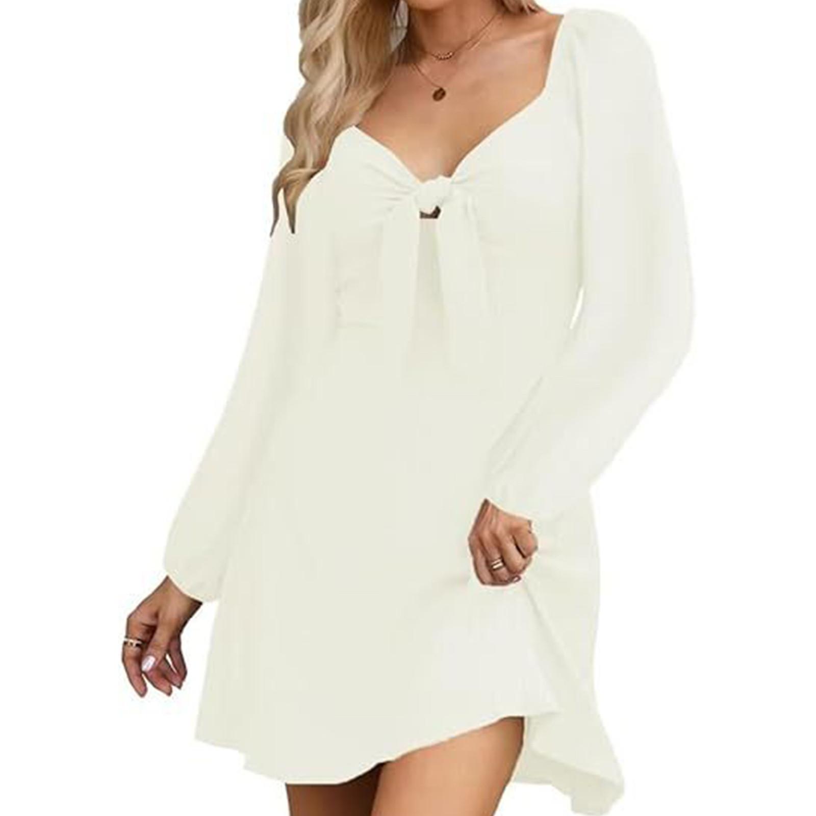 

Женская повседневная рубашка с круглым вырезом и коротким рукавом, эластичная завязка на боку S белый