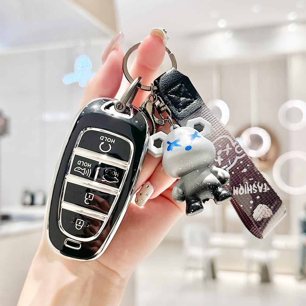 For Hyundai - Sonata Nexo Dn8 Santa Fe Tm Tucson Nx4 Staria Ioniq 5 Butoons Tpu Remote Key Shell Fob Case Cover