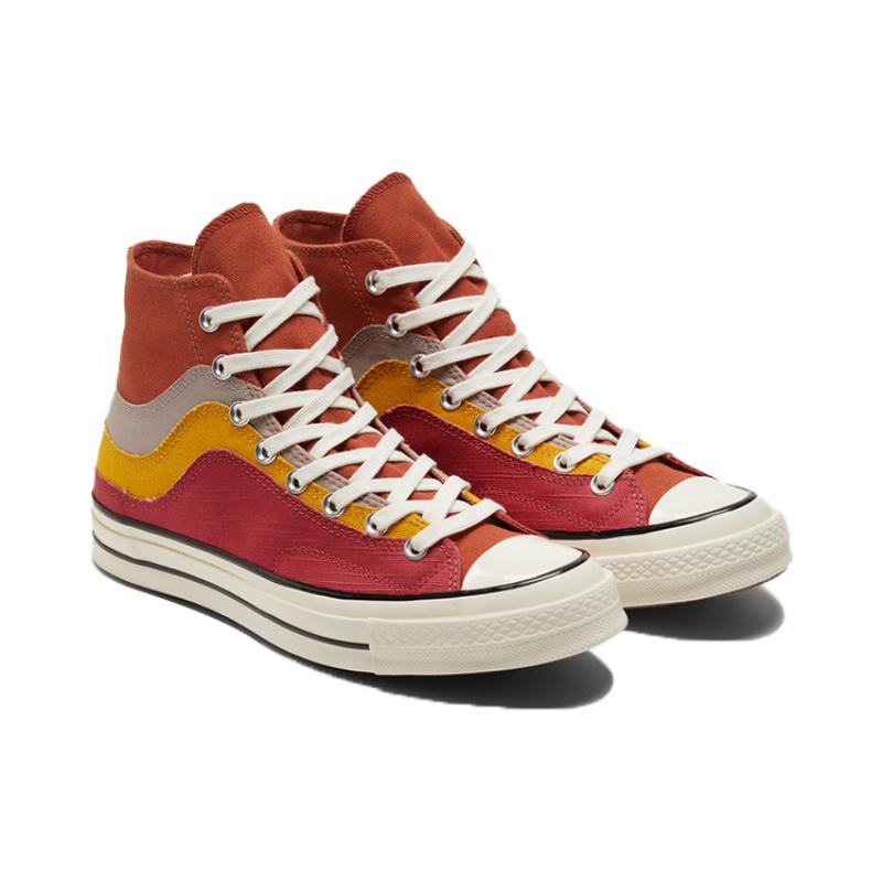 Converse Chuck Taylor All Star 1970s Vintage High Top Espadrilles Unisex Red and Yellow