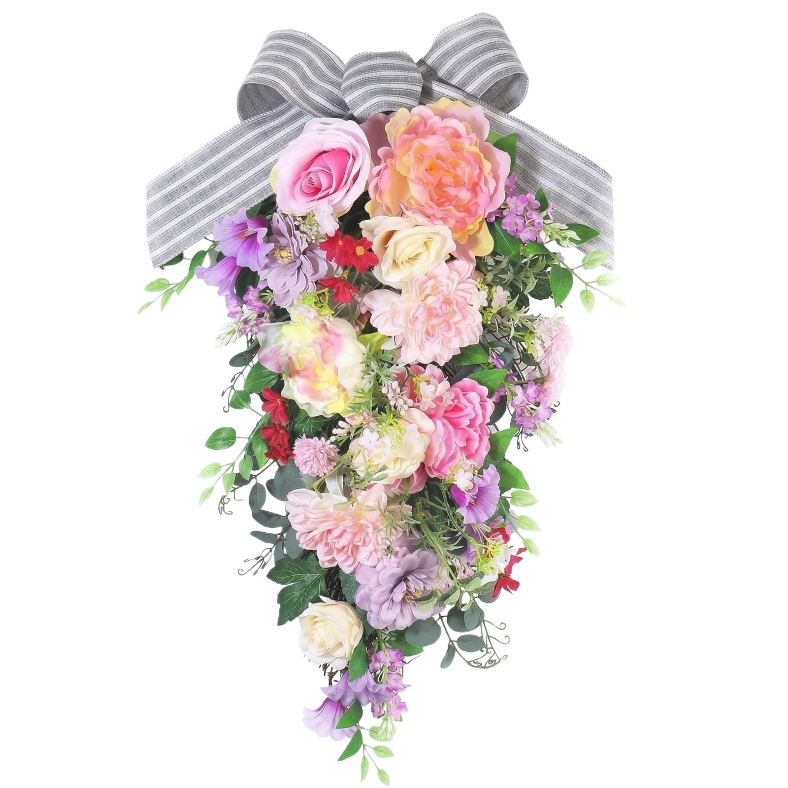 Spring Decorative Artificial Flower Pendant Door Hanging Decorative Artificial Wall Hanging
