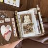 M5 Brown Sliver Soft Zip Loose-Leaf Retro Portable With 40 Sheets Inner Page PU Clip-on Notebook Loose Leaf Notebook