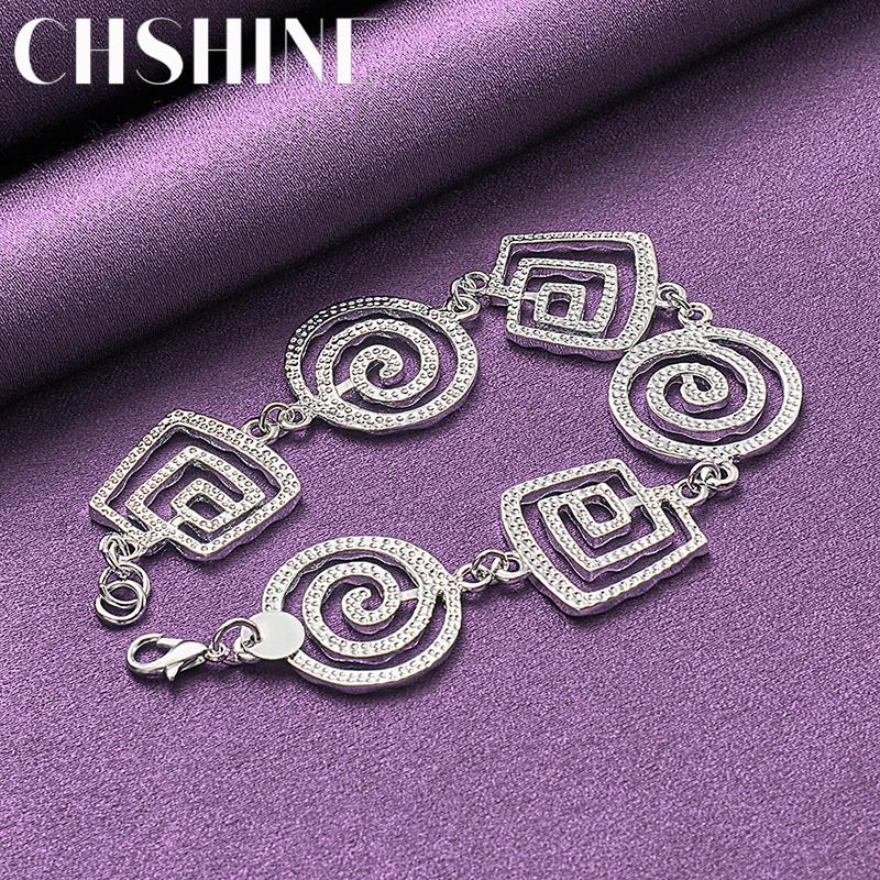 CHSHINE 925 Sterling Silver Vortex Chain Bracelet For Women Wedding Fashion High Quality Jewelry