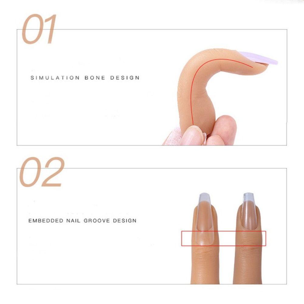 1Pcs 8cm Nails DIY Gel Model Fake Finger Practices Manicure Practice fake finger Nail Tool