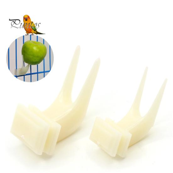 Bird Feeding Fork Food Feeder for Cage, Parrots Cage Holder Fruit Enrichment Fork, Vegetable Tool Forks Cockatoos Treats For Birds
