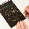 Portable Scratch Drawing Book Built in Colorful Pattern Twin Coil Binding Doodling Book for Children Adult Art Drawing
