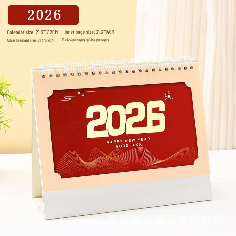 2026 High-End Leather Desk Calendar with Creative National Tide Design – Monthly Organizer and Desktop Ornament