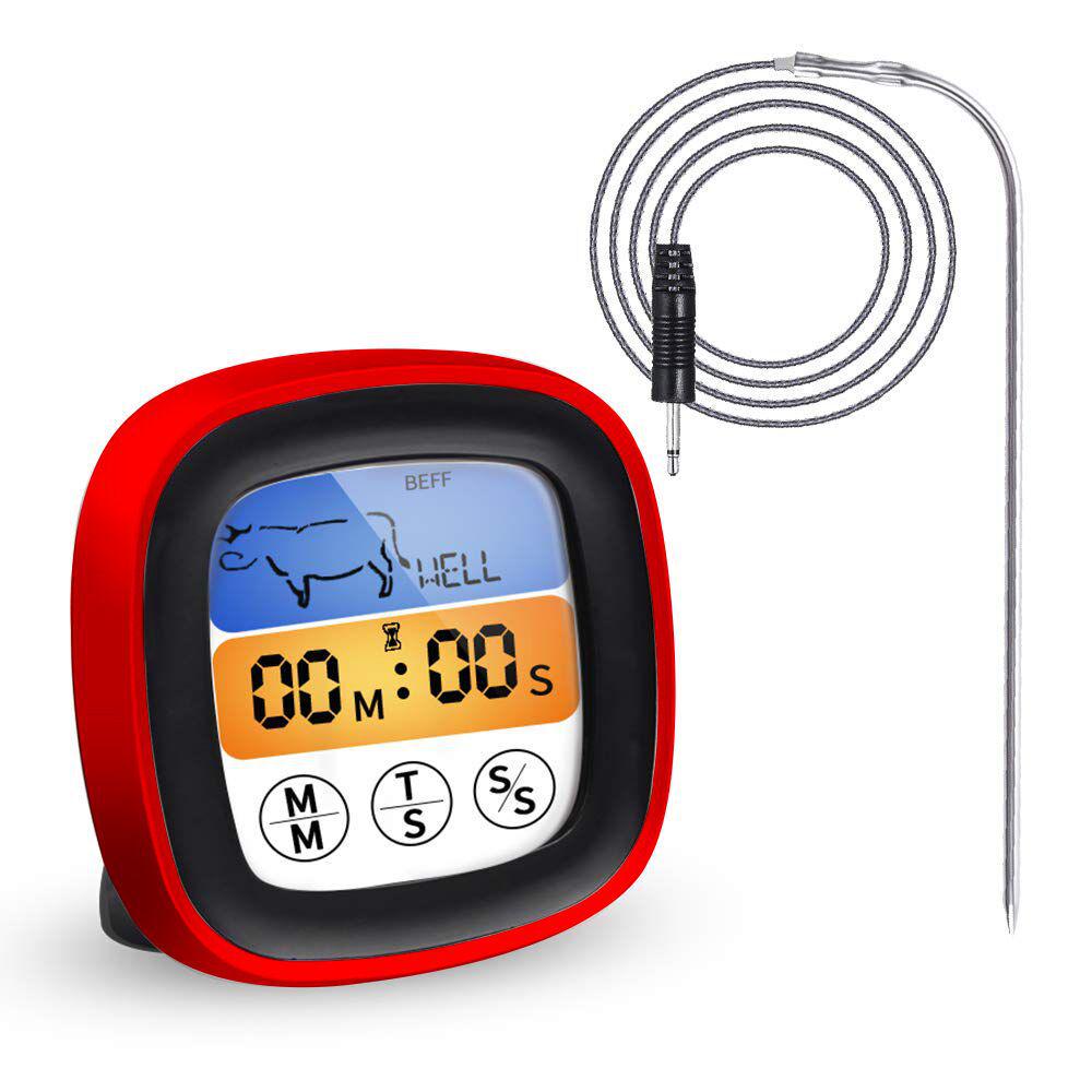 Digital BBQ Touch Thermometer with Meat Alarm