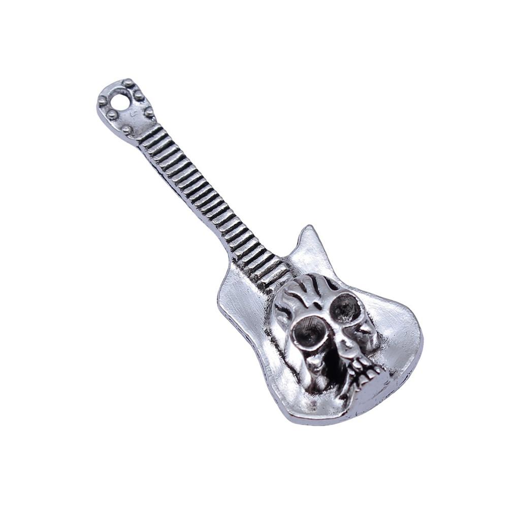 Musical Charms Multi Color Alloy Guitar Pendants For Music Themed Jewelry Making