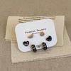 Cartoon Bear Heart Drip Oil Stud Earrings: Sweet, Versatile Fashion for Women