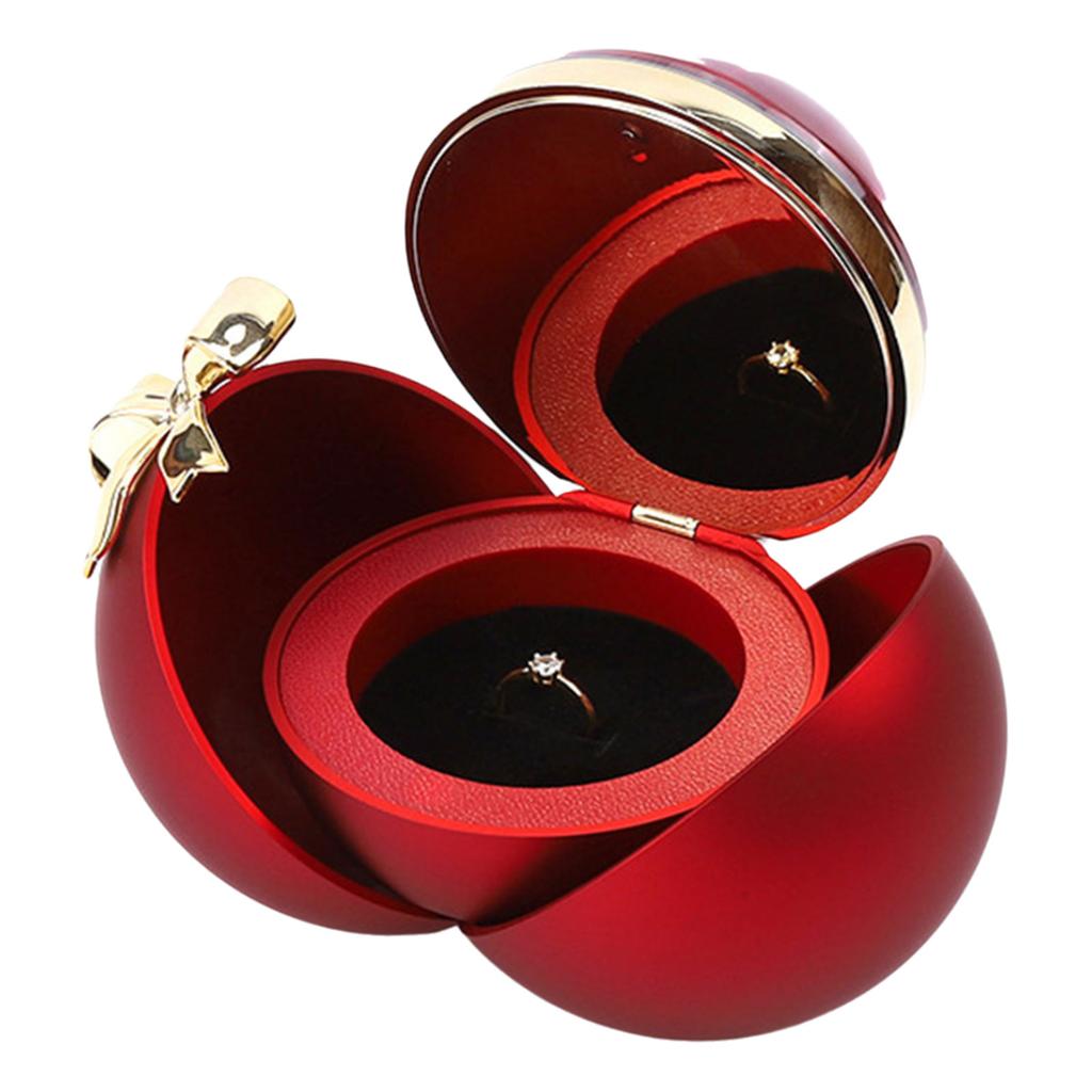 Beautiful Sphere Shape Rings Holder Delicate Rose Rings Box with Sphere Shape For Memorable Proposal Event