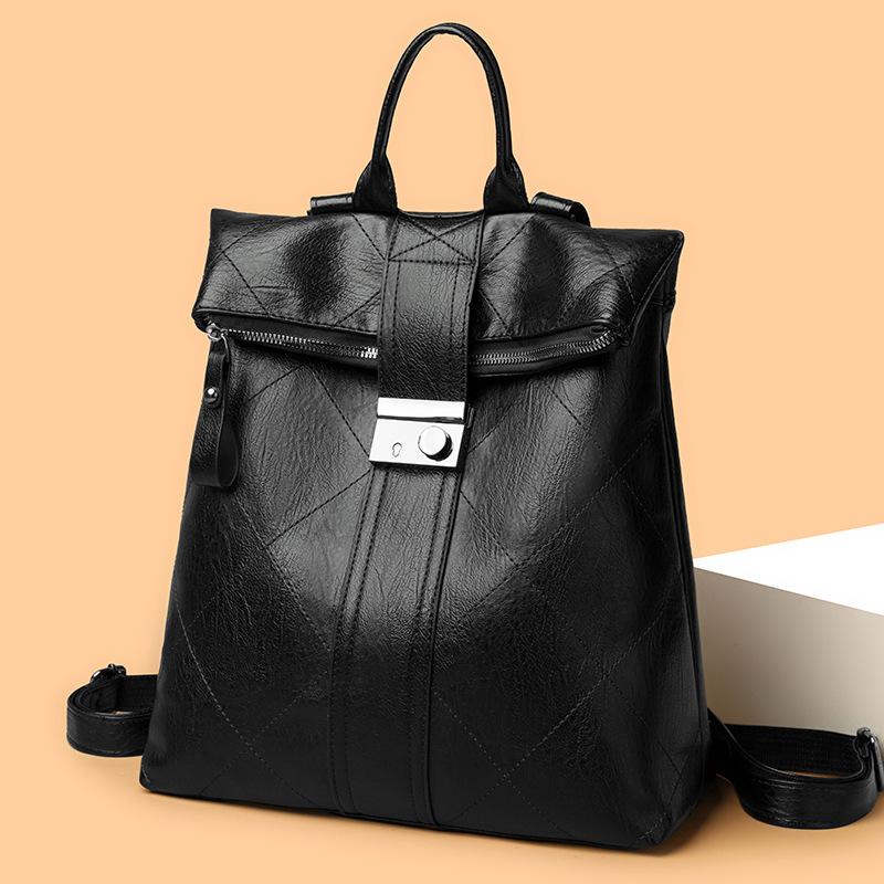 Dual-shoulder Bag, Fashionable Patchwork Travel Backpack, Handbag, Student Schoolbag