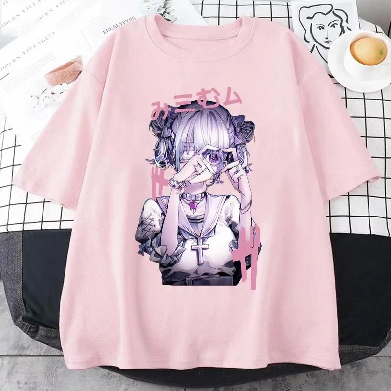 Anime Kurono Kyou T Shirt Summer Sport Jogging Short Sleeve Girls Women Cosplay T Shirt Casual Loose Sport Punk Style Y2K Top