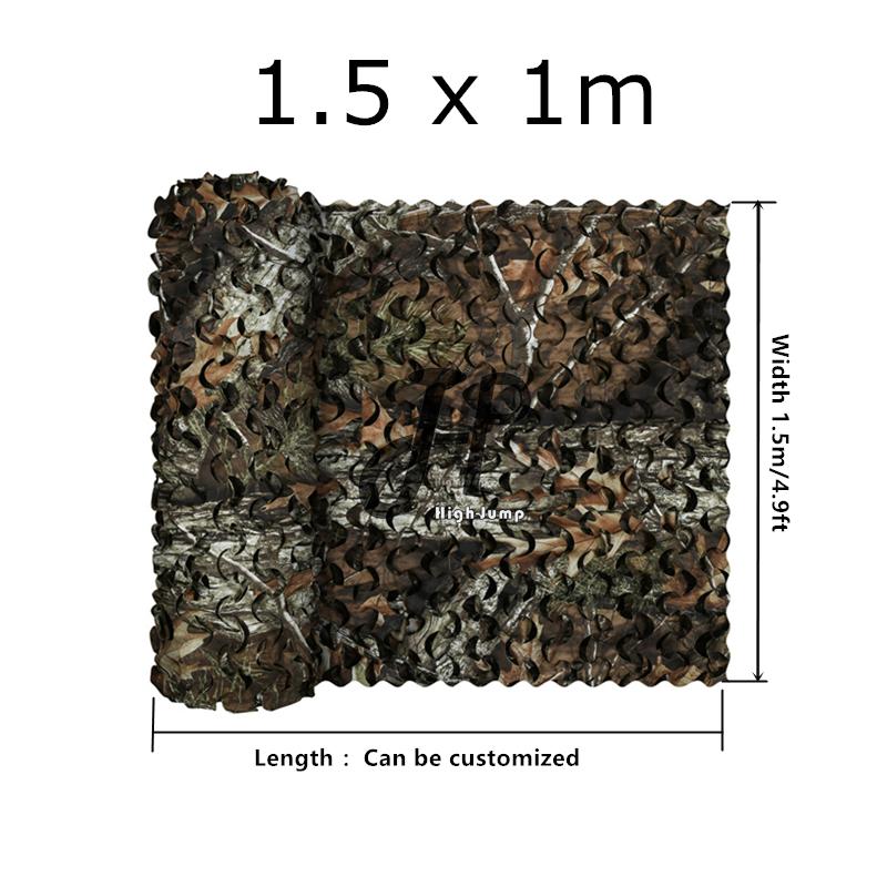 

High-Jump Nature Camouflage Net Without Mesh Grid Frame Tear-Resistant Polyester Oxford 1.5m Wide Camo Net Sun Shelter UV Shade