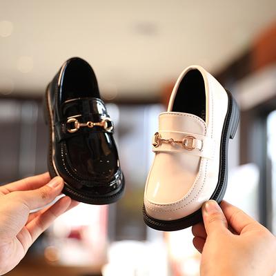 Chaussures en cuir de luxe coréennes pour filles, nouvelle mode pour collège, chaussures simples pour enfants britanniques, chaussures plates pour petites filles