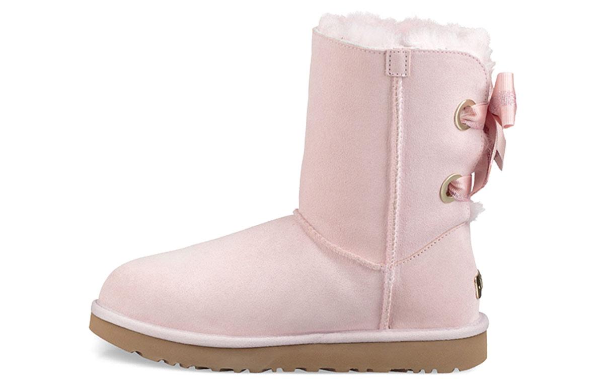 Damen Sneaker UGG Anpassbar Bailey Bow Kurz Fleecegefüttert Pink Rot Damen 37 beige