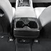 For Kia Telluride -2025 Carbon Fiber Style ABS Rear Passenger Seat Water Cup Holder Frame Cover Trim Accessories LHD/RHD