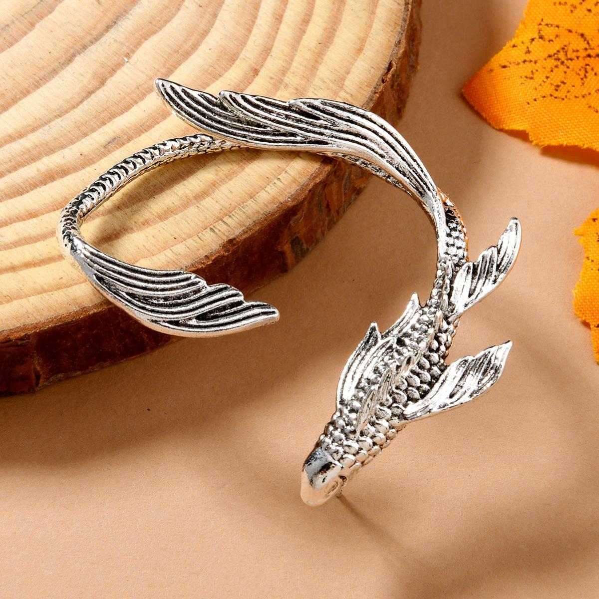 

Серьги из сплава в стиле ретро, трехмерные подвесные серьги в виде кои, персонализированные мужские и женские серьги-клипсы в виде золотых рыбок