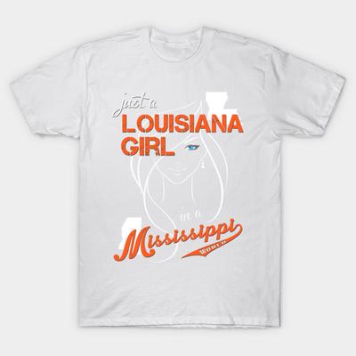 T Shirt Women Louisiana Mississippi Harajuku Print Kawaii Tshirt Letnia koszulka damska z krótkim rękawem Top Tee