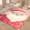 Pink Santa Claus Carpet Living Room Decor Sofa Rug Christmas Event Carpet Bedroom Bedside Soft Rug Kid's Play Mat Holiday Gifts