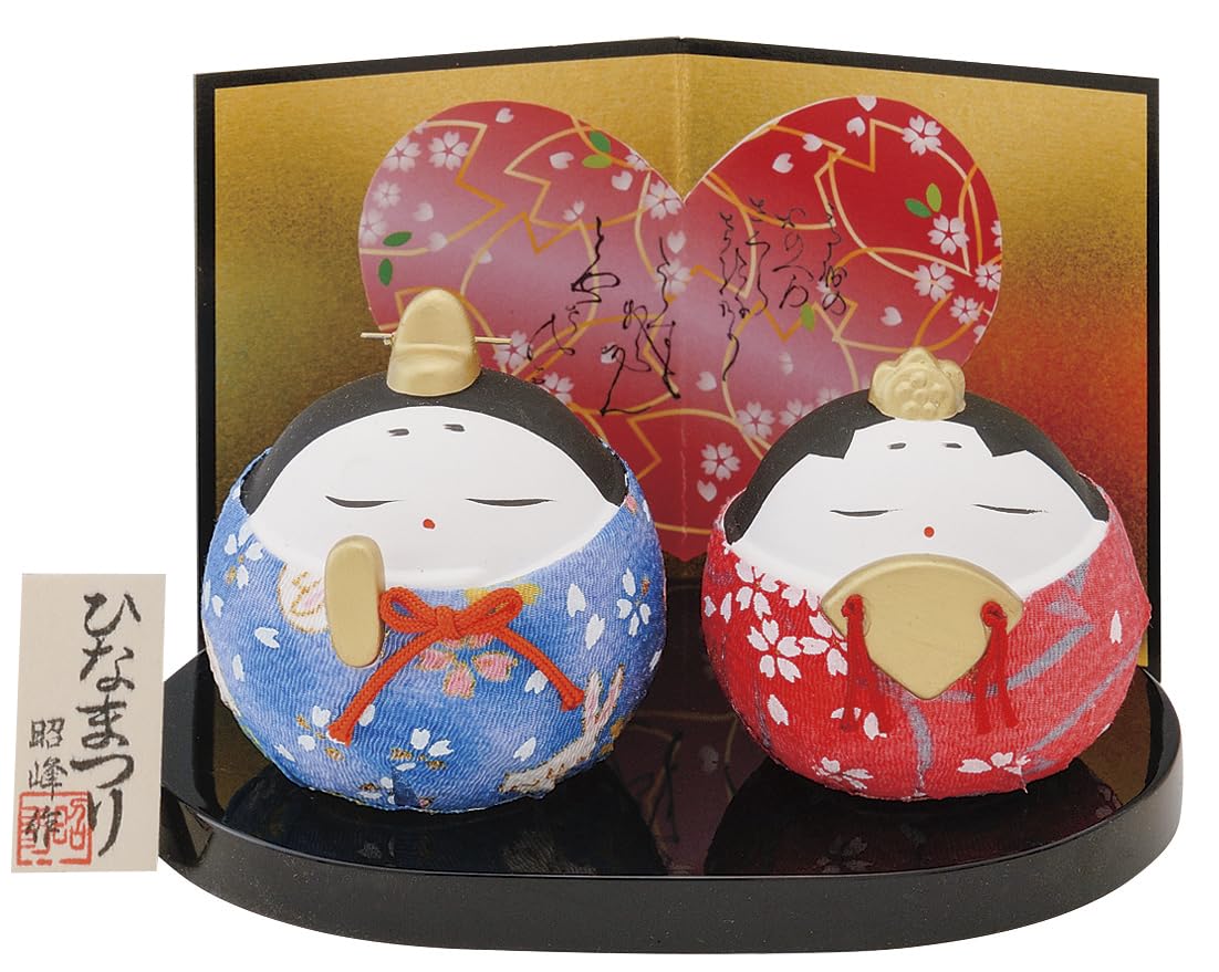 Hina Heian Chirimen Maro Flat Emperor and Empress for Hinamatsuri Peach Interior Dolls, Hina, Display, Dolls, Compact, (Girls  Festival), Festival,