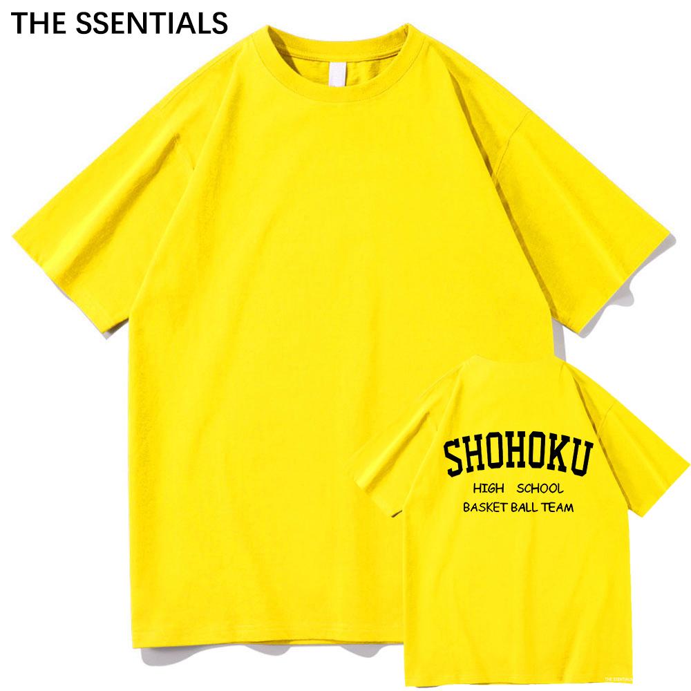 Anime Slam Dunk T Shirt Unisex /Women Harajuku Graphic Hanamichi Tshirt Unisex Unisexga Cartoon Aesthetic Letter Print Cotton Tee Shirt