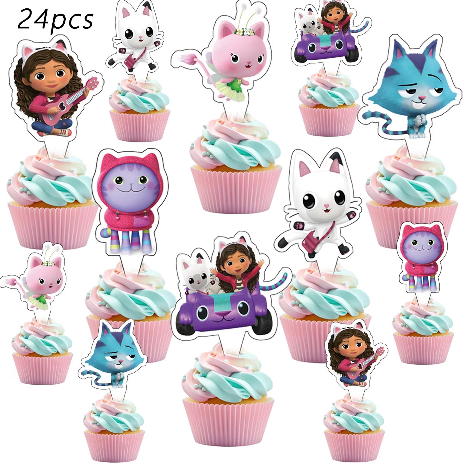 

Gabby Dollhouse Birthday Cake Decoration For Kids Favor Cake Toppers Cute Gabby Cats Cupcake Topper For Girls Cake Supplies Gift