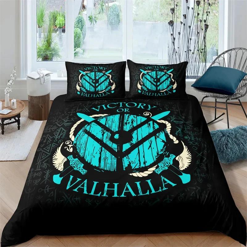 

Vikings Duvet Cover Scandinavian Culture Print Bedding Set Mythology Religion Comforter Cover King Queen For Teens Adults Gifts EU single(135x200cm)