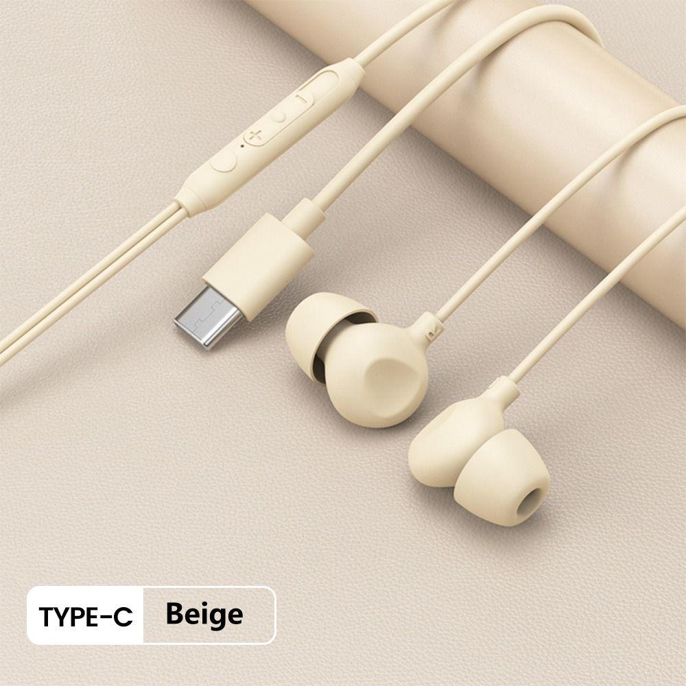 High Sound Quality Sleep Earphones Type C In-Ear Headphones Wired Earphones Mobile Phone Use