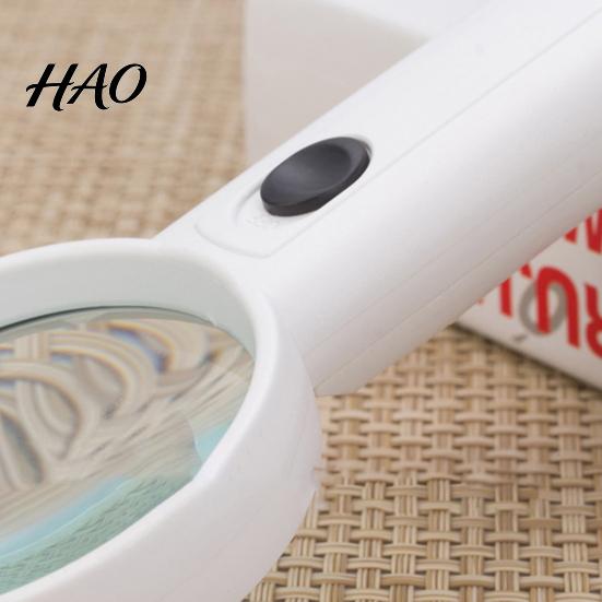 Handheld Magnifying Glass 1 Set Professional High-clarity 15X Magnifier Lens with 2 LED Light Illuminated Portable Mini Loupe Pocket Tool Reading