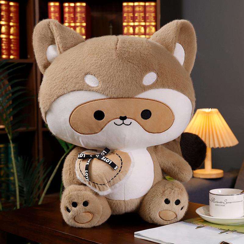 Love Raccoon Doll Plush Toy Raccoon Doll Children Soothing Pillow Ragdoll Birthday Gift