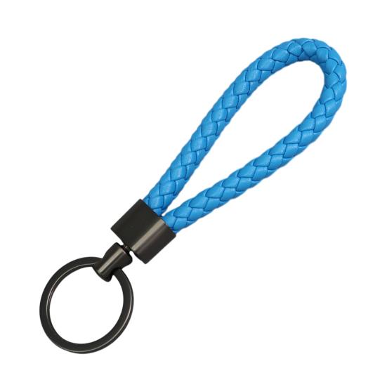 Schlüsselanhänger Lanyard Geflochtenes Seil Kunstleder Angenehmer Griff Schlüsselanhänger Aufhängeseil mit Zinklegierung Schnalle Schlüsselring