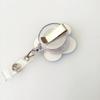 Flexible Rotating Card Holder With Vibrant Fashionable Petal Design Acrylic Construction And Adjustable Cord Length