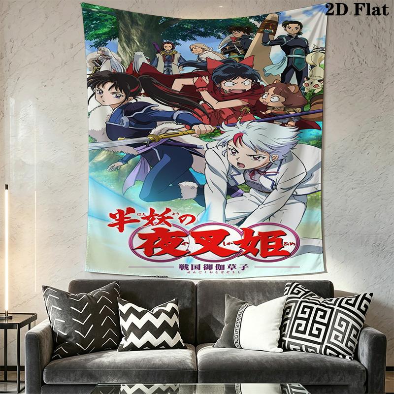 Inuyasha Complete Series Tapestry Background Cloth Fashion Print Soft Wall Covering Decoration Home Decor