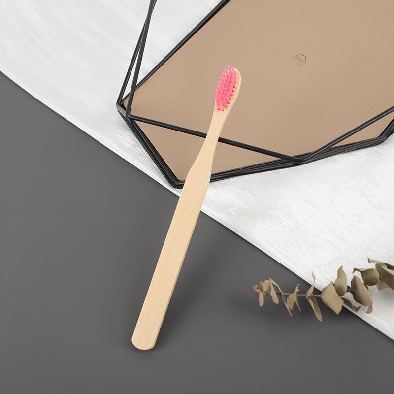 Ready Stock Fast Shipping Eco Natural Organic Biodegradable Square Handle Soft Bristles Custom Logo Bamboo Toothbrush