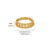 Luxury Cubic Zirconia Stainless Steel Women's Ring 18K Gold-plated Anti Fading Open Rings Wedding Prom Jewelry Accessories Gifts