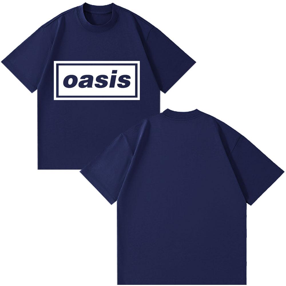 Rock Band O-Oasis Logo Print Vintage Men Women Clothes for Teens  Fashion Clothing Oversized Cotton Oversized Style T-shirts
