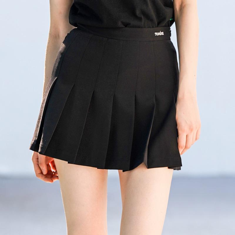 TRIMERE Pleated Skirt Tennis Skirt Black