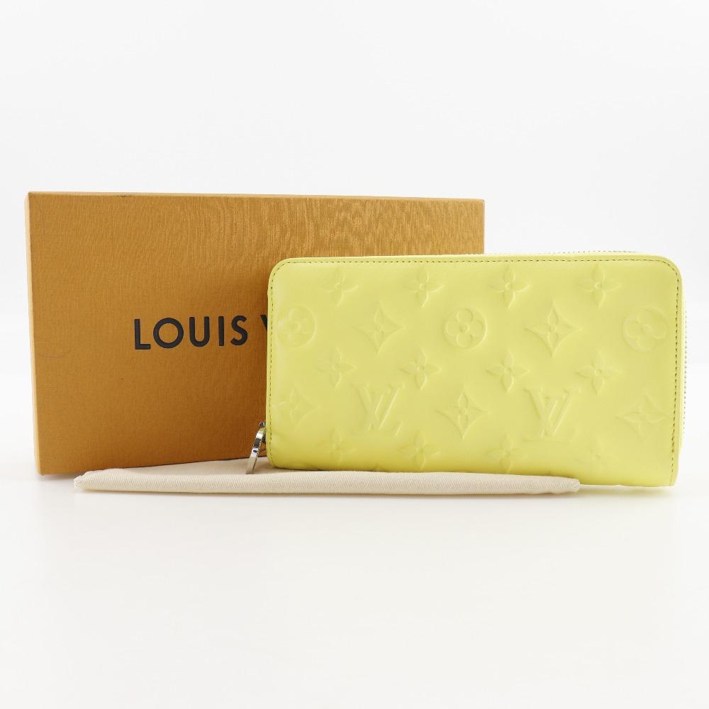 LOUIS VUITTON Zippy wallet Purse M83104 Kussan Smiley Yellow yellow lambskin Women Used