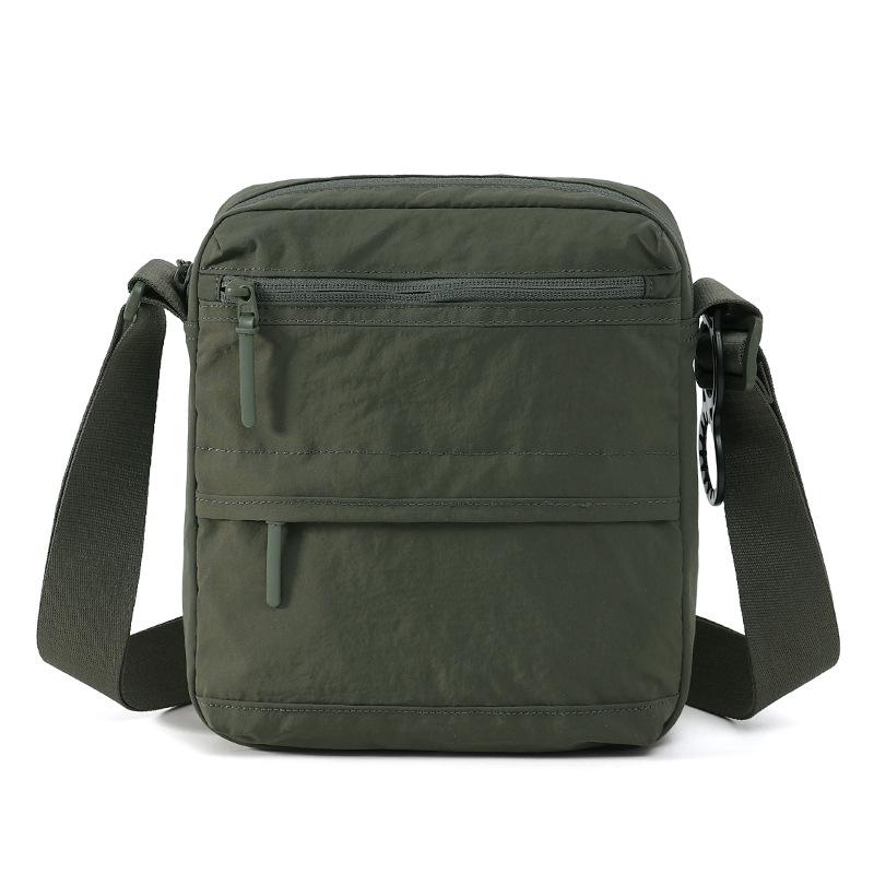 Men's Shoulder Bag Vertical Crossbody Bag Solid Color Nylon Bag