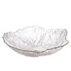 ZISIZ Gold-Rimmed Petal Glass Serving Plate Set