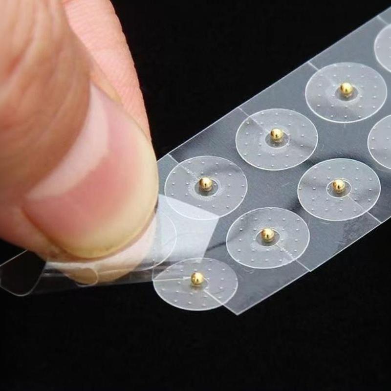 1/5/10 Sheets Ear Pressure Stick Acupuncture Magnetic Beads Auricular Ear Stickers Massage Ear Stickers Clear Ear Point Stickers