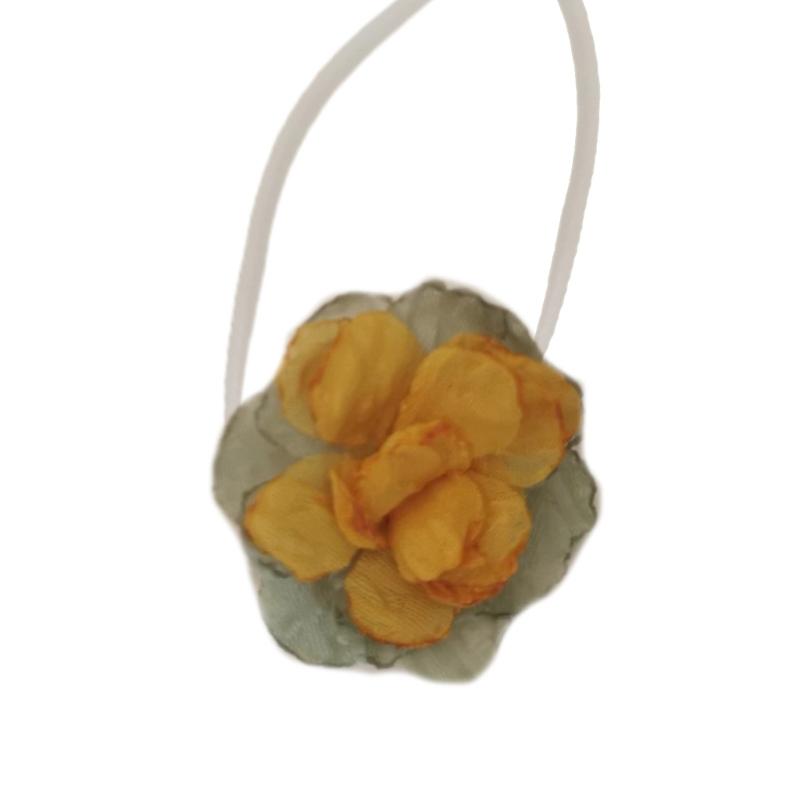 Готический Цветочный Чокер Ожерелье для Женщин Девушек Корейская Мода Регулируемая Веревка Ключичная Цепь Y2K Ювелирные Аксессуары жёлтый