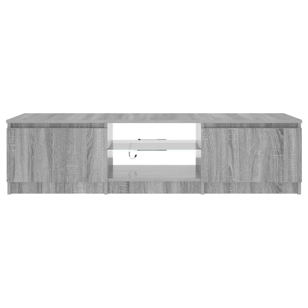 Vidaxl Szafka Pod Tv, Z Led, Szary Dąb Sonoma, 140X40X35,5 Cm