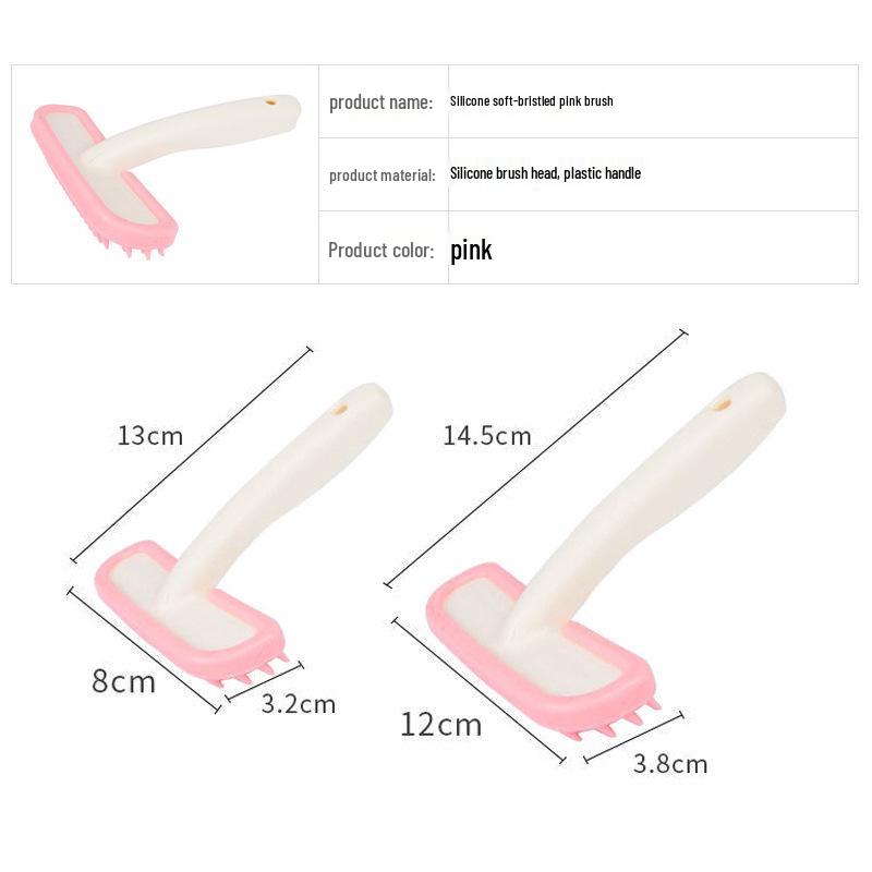 Silicone Soft Bristle Pet Deshedding & Massage Brush for Cats: Hair & Hairball Remover Comb