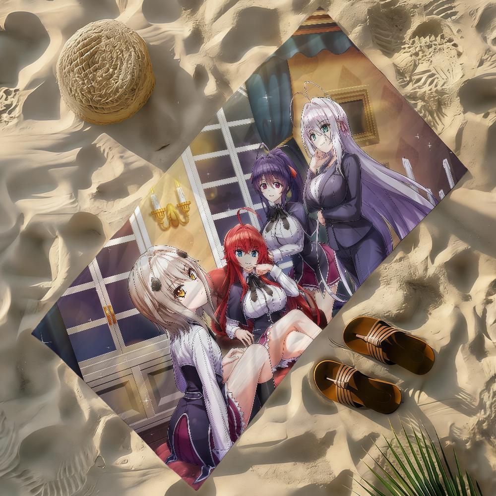 Anime High School D-dxdS Towel Soft Lightweight Anti-Sand Large Beach Towel Quick-Drying Bath Sports Family