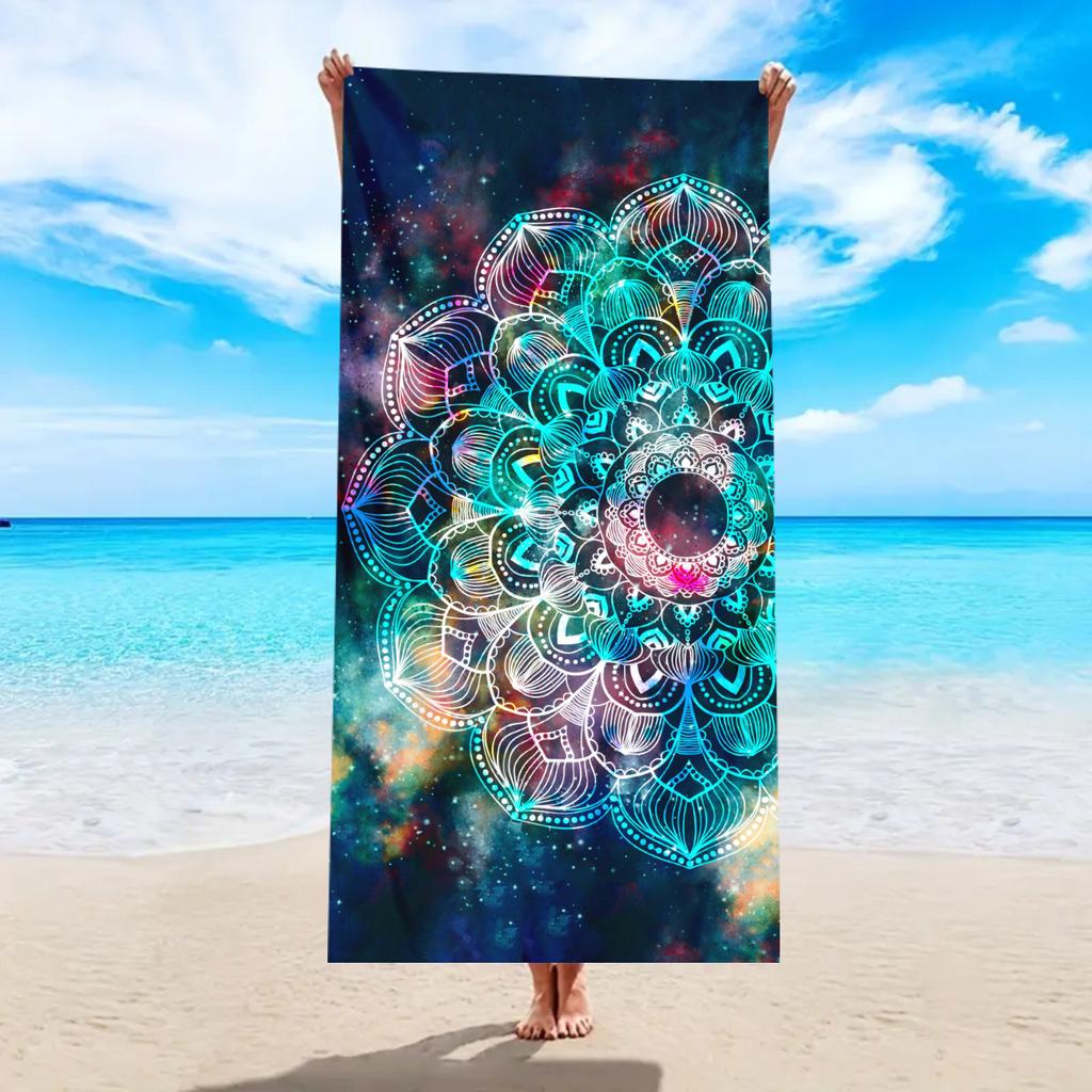 1pc Bohemian Beach Towel, Ultra-fine Fiber Quick Drying Beach Towel, Multifunctional Beach Towel for Beach Swimming and Vacation