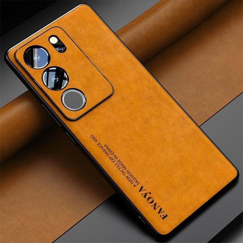 For Vivo V29 Case Luxury PU Leather Phone Back Cover For Vivo V29 Pro Lite V27 V27E V25 V23 5G Coque Silicone Shockproof Bumper