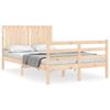 VidaXL Cadre de lit avec tête de lit 120x200 cm bois massif 3194761