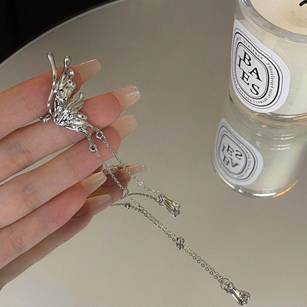 Female Jewelry Fairy Butterfly Earrings Fashion Jewelry Hanging Earrings New Elf Ear Cuff  Gift